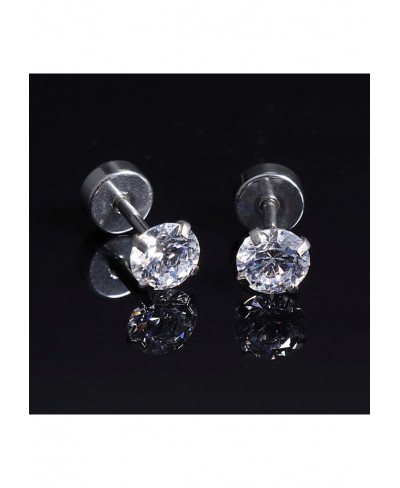 5 Pairs Stainless Steel Earrings set Cubic Zirconia Stud Earrings for Women Men Tiny Lab diamond Earrings Studs Helix Cartila...