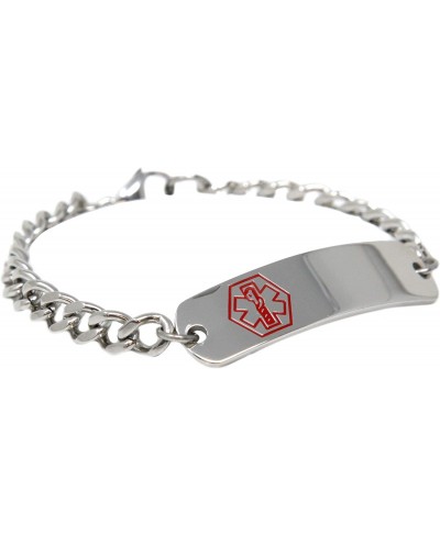 Pre-Engraved & Customizable On Warfarin Medical Alert ID Bracelet Curb Chain $24.25 Identification