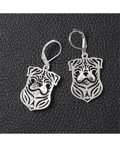 Pug Dog Sterling Silver Necklace Dangle Earrings or Set Puppy Dog Pet Pendant Box Chain Doggie Animal Paw Print Heart Jewelry...