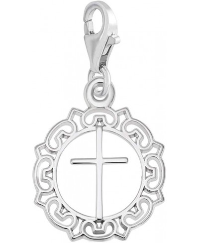 Cross Charm with Lobster Clasp Sterling Silver $27.27 Charms & Charm Bracelets