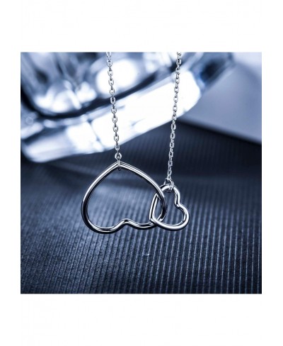 Mother's Day Gifts 925 Sterling Silver Infinity Hearts Necklace for Mother & Daughter Mom Necklaces for Women Best Birthday G...