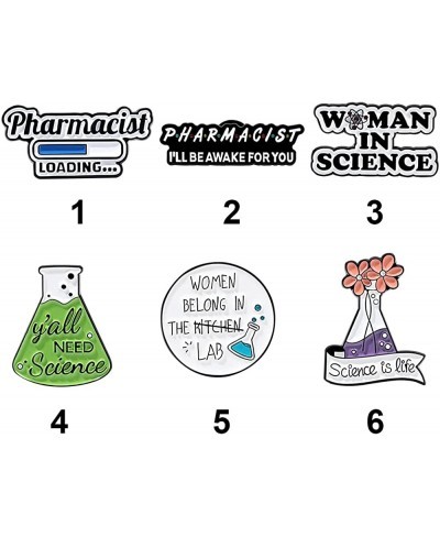 Enamel Pin Fashion Lapel Pin Chemistry Badge Pharmacist Brooches Cute Badges $7.38 Brooches & Pins