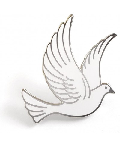 White Dove Enamel Lapel Pin $9.16 Brooches & Pins