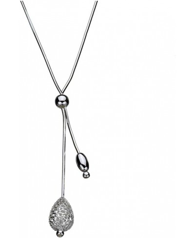 Sterling Silver Diamond-Cut Snake Chain Y-Shaped Necklace 16"+2" Extender $16.63 Y-Necklaces