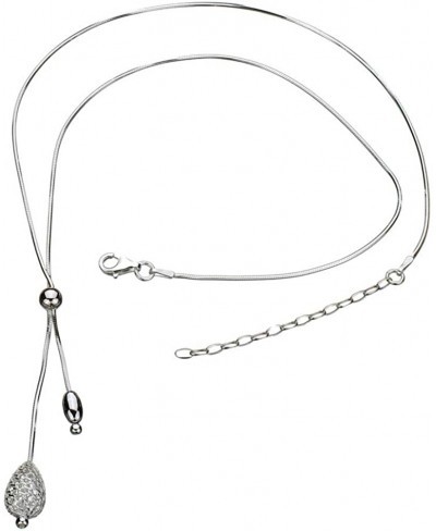 Sterling Silver Diamond-Cut Snake Chain Y-Shaped Necklace 16"+2" Extender $16.63 Y-Necklaces