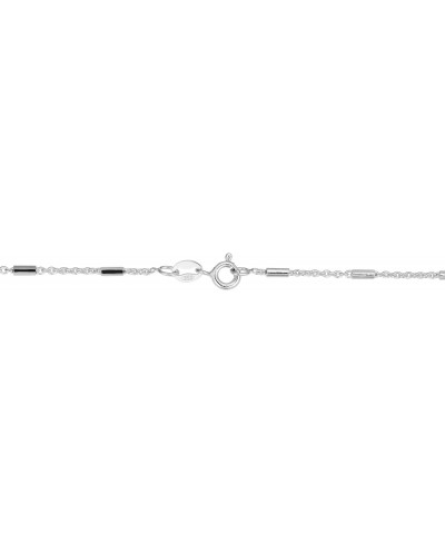 Sterling Silver 1.8 mm Bar Station Necklace (18 20 24 or 30 inch) $27.05 Chains