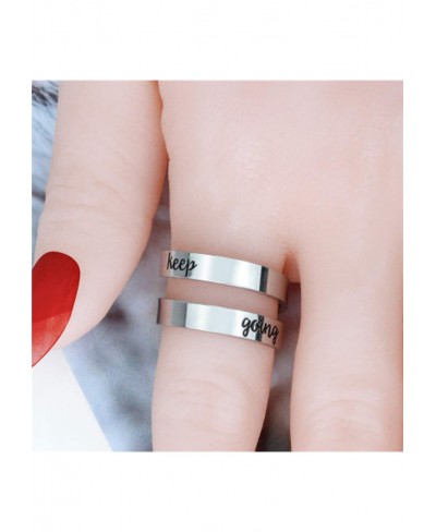 Inspirational Rings for Women Statement Stainless Steel Spiral Wrap Twist Ring Encouragement Personalized Jewelry Birthday Gi...