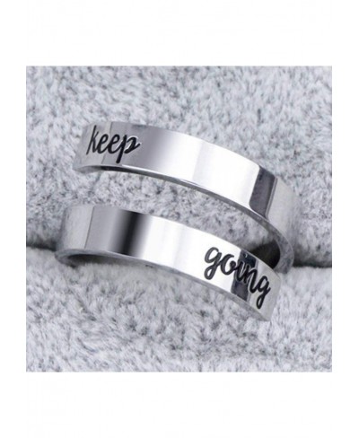 Inspirational Rings for Women Statement Stainless Steel Spiral Wrap Twist Ring Encouragement Personalized Jewelry Birthday Gi...