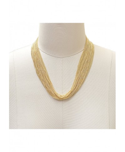 Multi Layer Tiny Ball Chain Fashion Statement Necklace $22.49 Strands