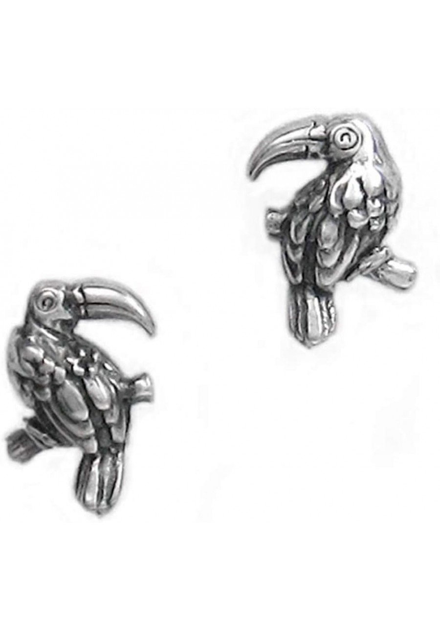 Sterling Silver Toucan Bird Stud Post Earrings $13.61 Stud