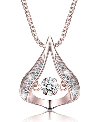 Gietionr Jewelry Pendants Necklace Drop-Shaped Platinum Plating Set Auger For Woman/Girlfriend/Mom $6.71 Pendant Necklaces