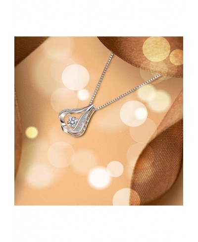 Gietionr Jewelry Pendants Necklace Drop-Shaped Platinum Plating Set Auger For Woman/Girlfriend/Mom $6.71 Pendant Necklaces