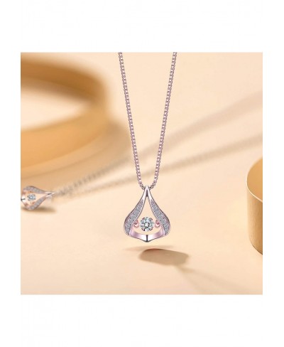 Gietionr Jewelry Pendants Necklace Drop-Shaped Platinum Plating Set Auger For Woman/Girlfriend/Mom $6.71 Pendant Necklaces