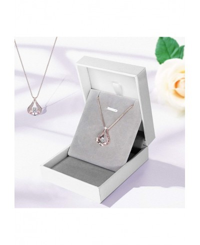 Gietionr Jewelry Pendants Necklace Drop-Shaped Platinum Plating Set Auger For Woman/Girlfriend/Mom $6.71 Pendant Necklaces