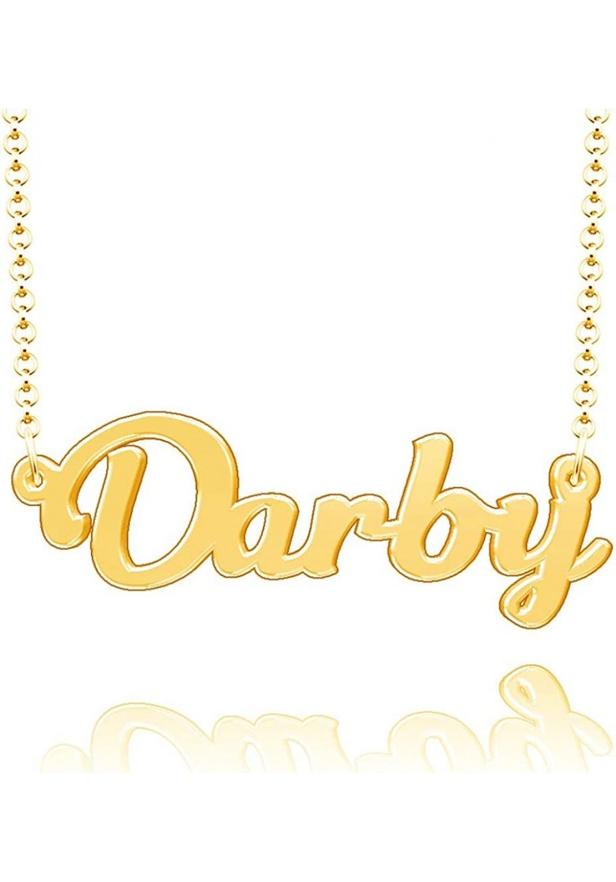 Personalized Last Name Necklace Custom Sterling Silver Darby Plate Customized Gift for Family $32.60 Pendants & Coins