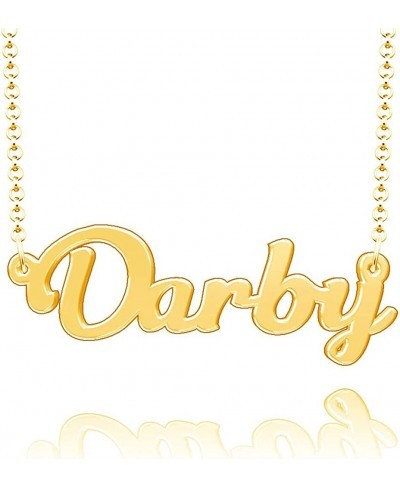 Personalized Last Name Necklace Custom Sterling Silver Darby Plate Customized Gift for Family $32.60 Pendants & Coins