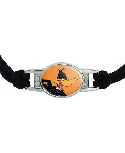 Looney Tunes Daffy Duck Novelty Suede Leather Metal Bracelet $14.01 Strand