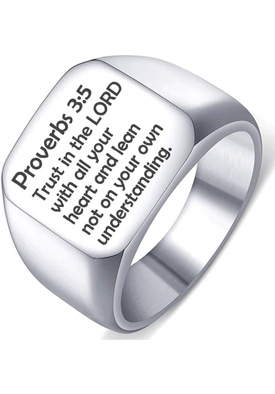 Proverbs 3 - 5 Mens Womens Stainless Steel Religious Christian Wedding Ring Band $6.50 Wedding Bands