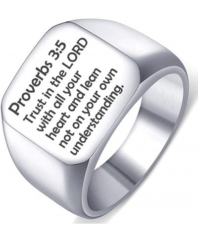 Proverbs 3 - 5 Mens Womens Stainless Steel Religious Christian Wedding Ring Band $6.50 Wedding Bands