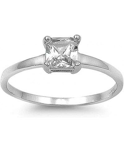 Sterling Silver Square Ring $18.57 Bands