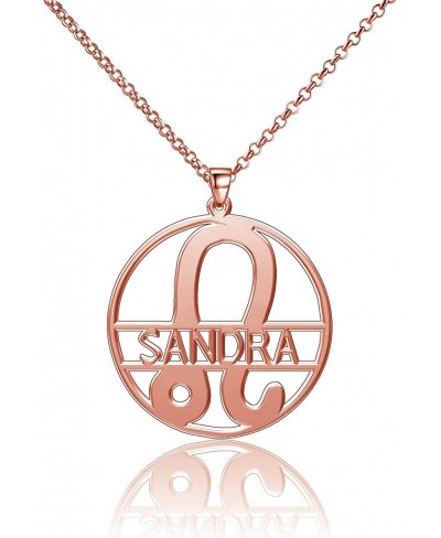 Silver Plated Leo Necklace 925 Women Any Name Personalized Custom Sun American $24.15 Y-Necklaces