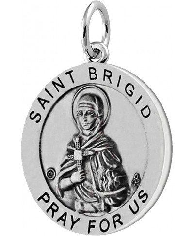 Ladies 925 Sterling Silver Saint Brigid Medal Pendant 18.5mm $33.04 Pendants & Coins