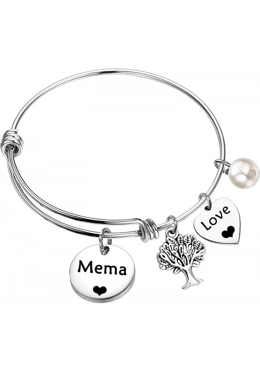 Grandma Gift Grandmother Jewelry Thank You Mema Bracelet Mema Gift Grandma Birthday Gift Family Jewelry $11.26 Bangle