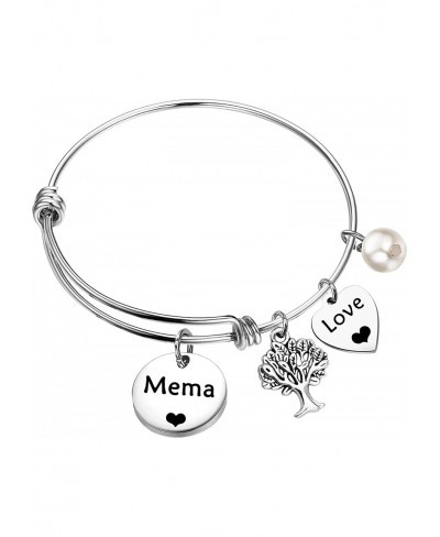 Grandma Gift Grandmother Jewelry Thank You Mema Bracelet Mema Gift Grandma Birthday Gift Family Jewelry $11.26 Bangle