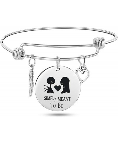 Jack Skellington Bangle Bracelet Gift Jack and Sally Nightmare Before Christmas $11.60 Bangle