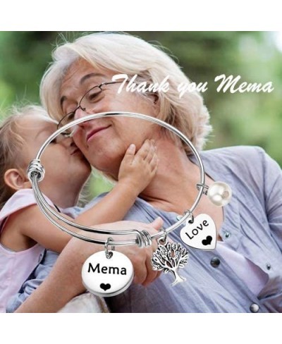 Grandma Gift Grandmother Jewelry Thank You Mema Bracelet Mema Gift Grandma Birthday Gift Family Jewelry $11.26 Bangle