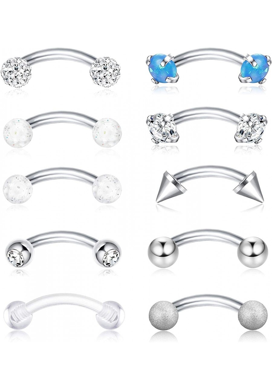 16G Eyebrow Lip Belly Button Rings Rook Earrings Daith Helix Piercings Barbell Body Jewelry $10.65 Piercing Jewelry