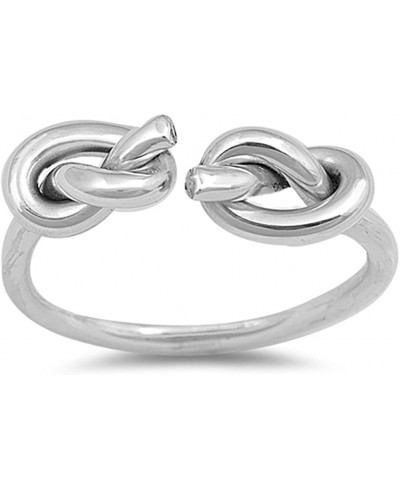 Open Double Heart Knot Promise Ring .925 Sterling Silver Toe Band Sizes 3-10 $16.02 Bands