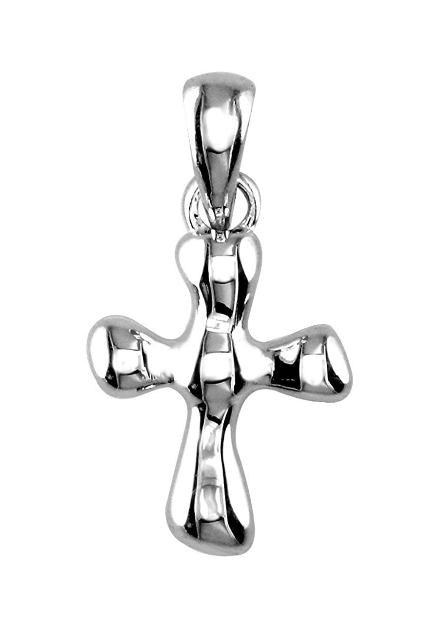 Small Free Form 3D Cross Charm 13mm in Sterling Silver $23.74 Pendants & Coins