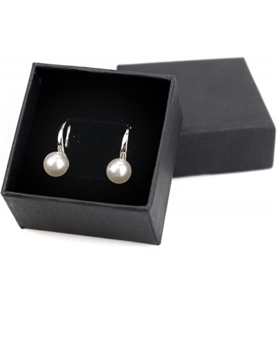 Fashion Silver Pearl Earrings for Women 8-8.5mm Classical Drop Dangle Earrings Jewelry for Teens Girls $9.38 Drop & Dangle