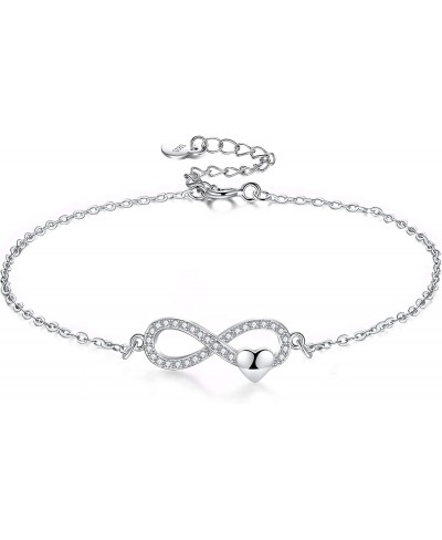 Infinity Bracelet for Women 925 Sterling Silver with Gift Box Adjustable 17+3cm $20.75 Link