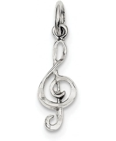 Sterling Silver Treble Clef Charm $15.26 Charms & Charm Bracelets