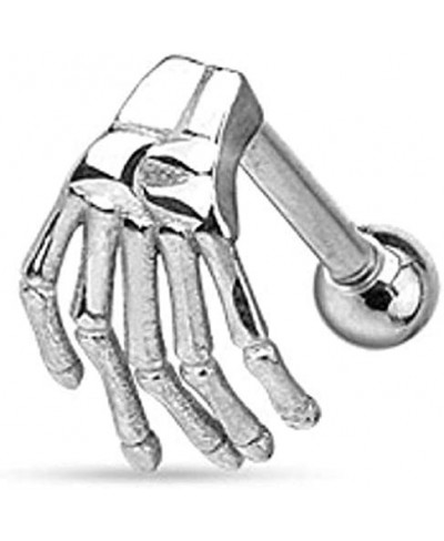 Skeleton Hand Top 316L Surgical Steel Eyebrow/Cartilage Barbell $12.15 Piercing Jewelry