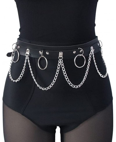 Women Girls Punk Waist Chain Belt Leather Body Chains Rave Body Waist Strap Street Jewelry Accessories $22.64 Body Chains