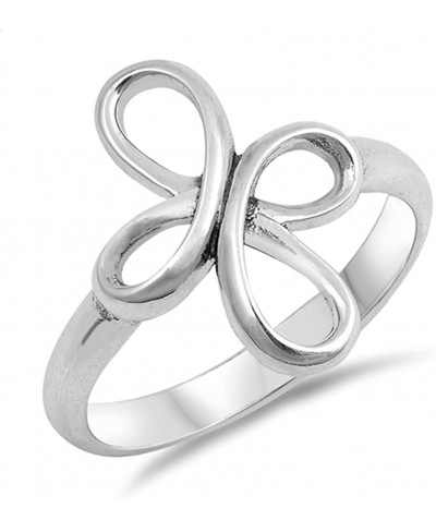Swirl Infinity Cross Knot Thumb Ring New .925 Sterling Silver Band Sizes 4-10 $14.78 Bands