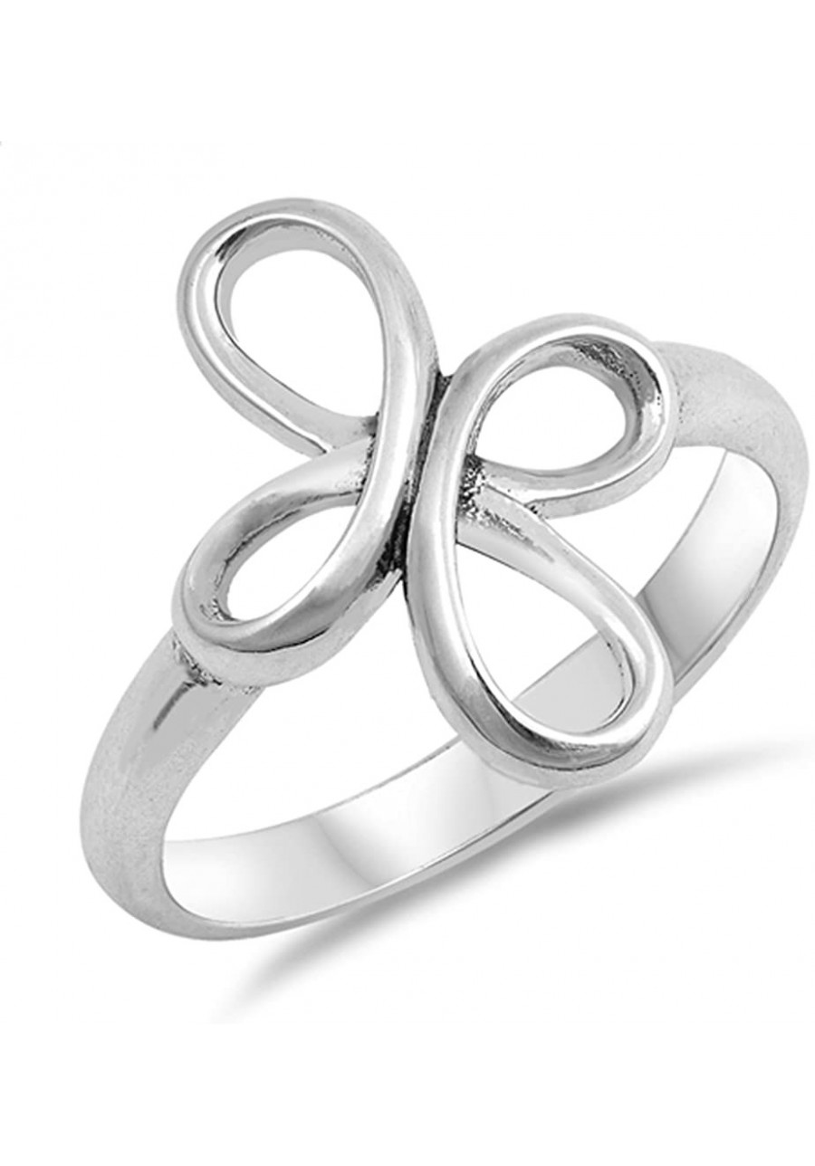 Swirl Infinity Cross Knot Thumb Ring New .925 Sterling Silver Band Sizes 4-10 $14.78 Bands