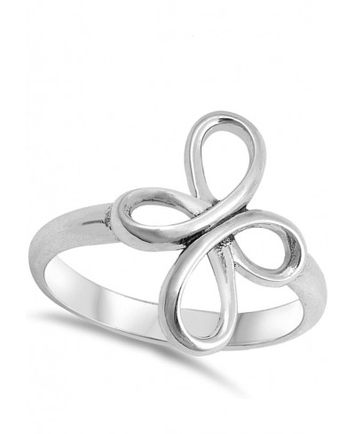 Swirl Infinity Cross Knot Thumb Ring New .925 Sterling Silver Band Sizes 4-10 $14.78 Bands