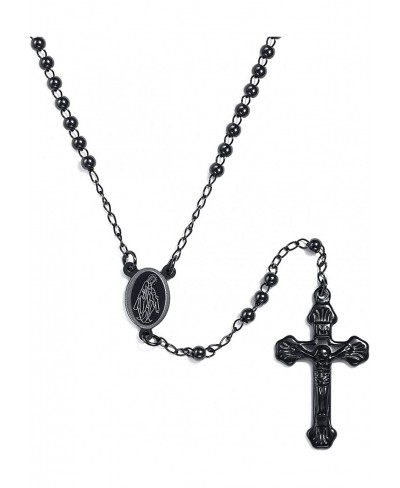 Cross Necklace Rosary Beads Catholic Christian Gifts Cross Necklace with Gift Box Rosary Necklace Y Necklace Chain for Women ...