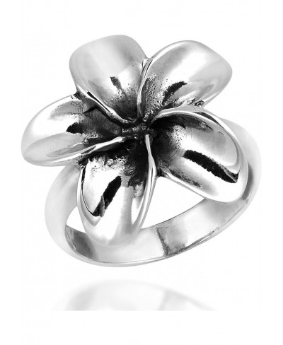 Sweet Hawaiian Plumeria Flower .925 Silver Sterling Ring. $20.22 Bands