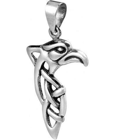 Mighty Eagle Head Celtic Weave .925 Sterling Silver Pendant $11.97 Pendants & Coins