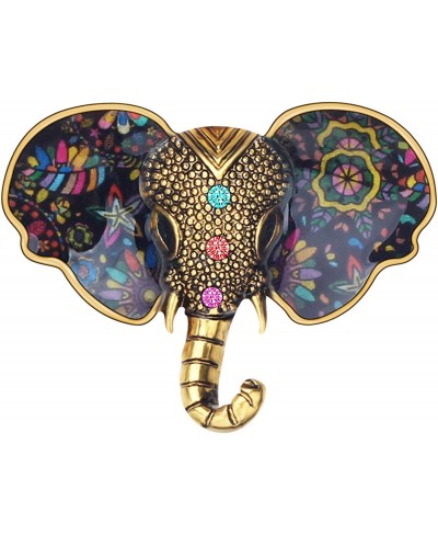 Metal Enamel Shiny Rhinestone Elephant Brooch Elegant Animals Pin Lapel Clothes Scarf Women Teens Jewelry Gift $11.37 Brooche...