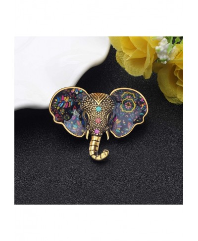 Metal Enamel Shiny Rhinestone Elephant Brooch Elegant Animals Pin Lapel Clothes Scarf Women Teens Jewelry Gift $11.37 Brooche...