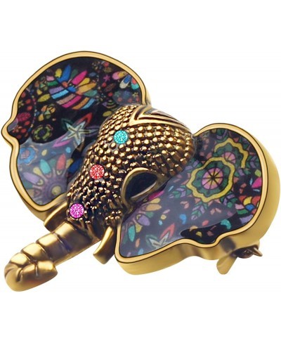 Metal Enamel Shiny Rhinestone Elephant Brooch Elegant Animals Pin Lapel Clothes Scarf Women Teens Jewelry Gift $11.37 Brooche...