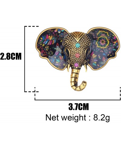 Metal Enamel Shiny Rhinestone Elephant Brooch Elegant Animals Pin Lapel Clothes Scarf Women Teens Jewelry Gift $11.37 Brooche...