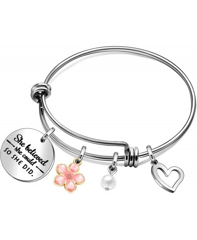 Inspirational Quote Bracelet Gifts Women Girl's Jewelry Charm Pendant Bangle Gift for Daughter Niece Sister Best Friends $14....