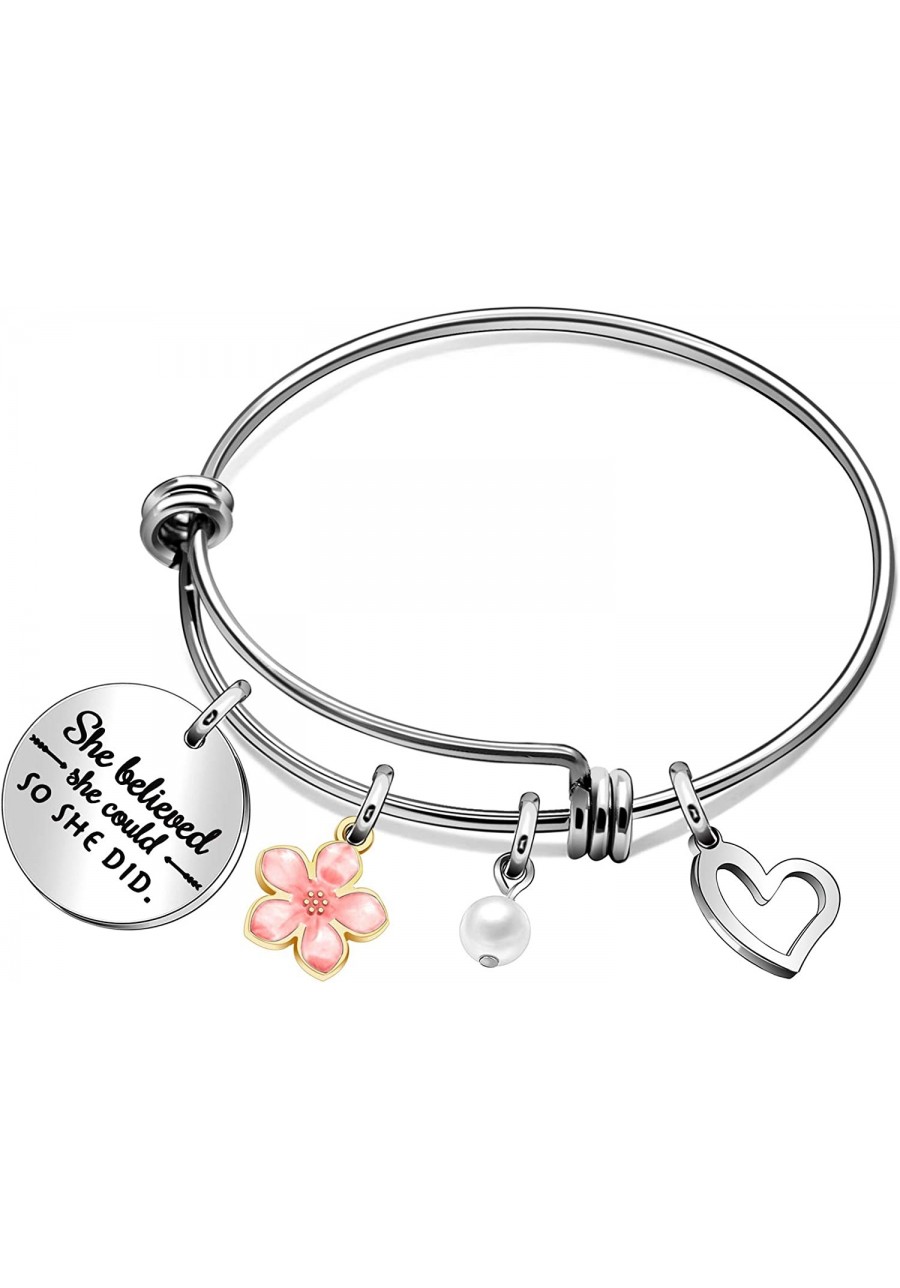 Inspirational Quote Bracelet Gifts Women Girl's Jewelry Charm Pendant Bangle Gift for Daughter Niece Sister Best Friends $14....